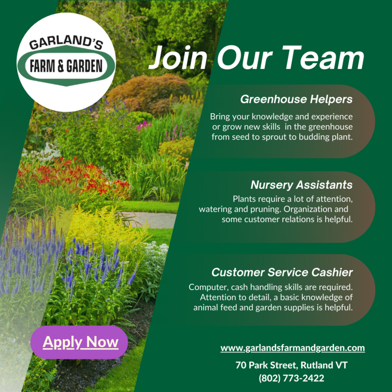 Garland's Farm and Garden Rutland, VT 05701